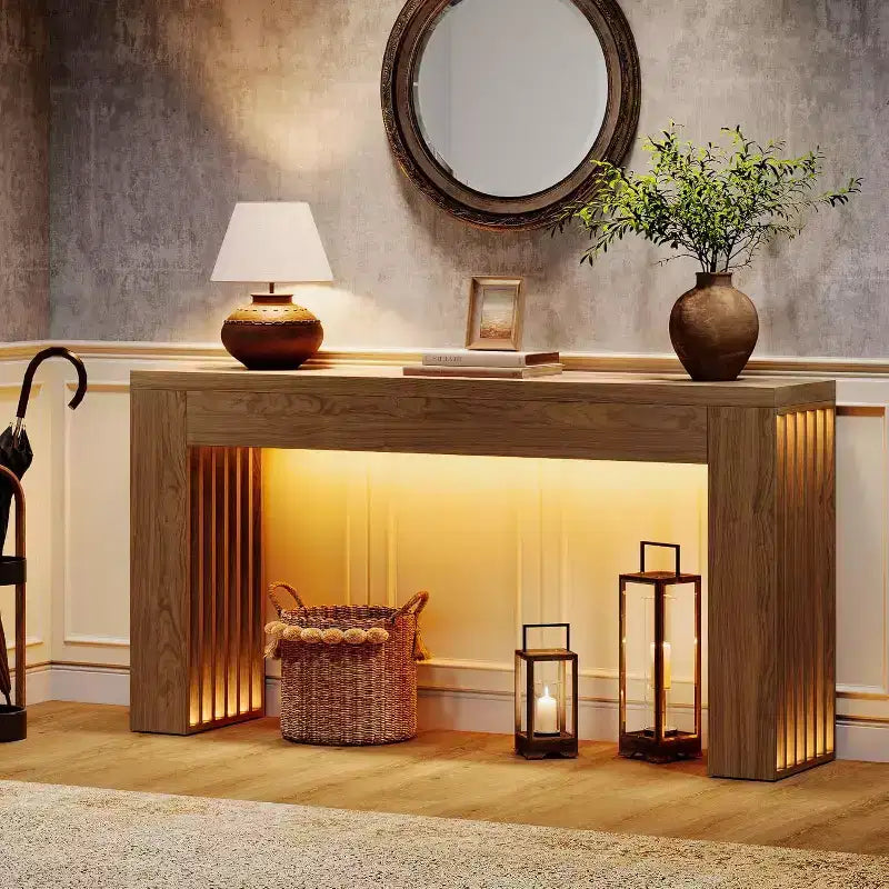 Console da 59 pollici per soggiorno, stile rustico