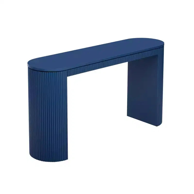 Consolle stretta con gambe curve e piano spesso