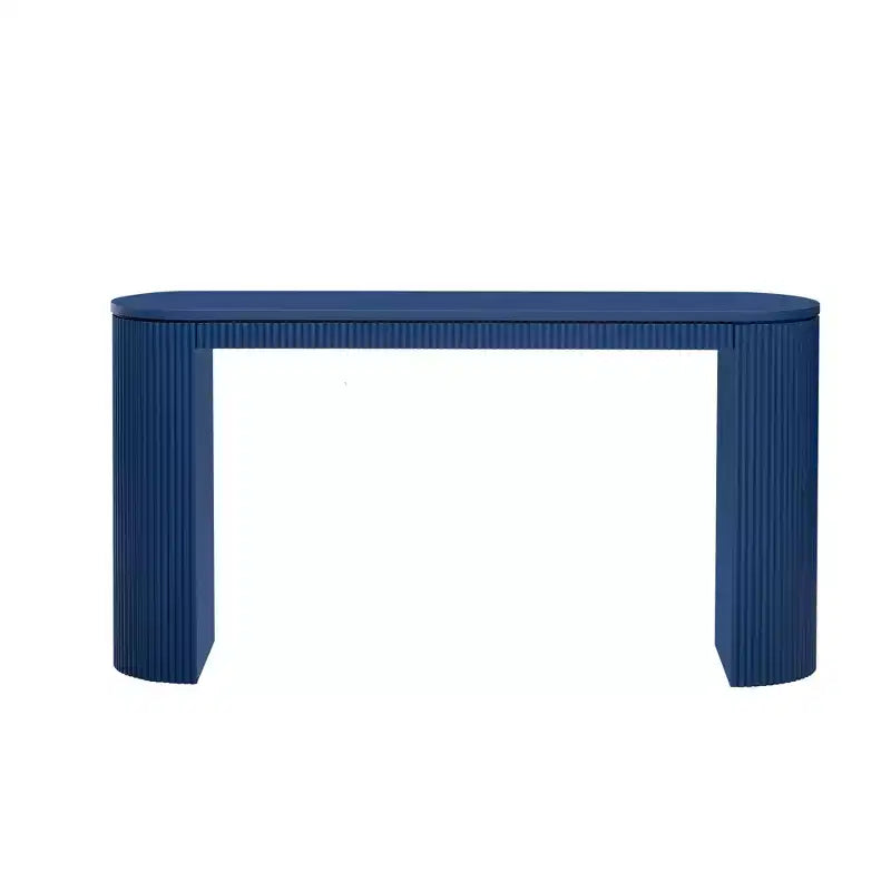 Consolle stretta con gambe curve e piano spesso
