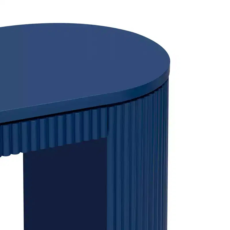 Consolle stretta con gambe curve e piano spesso