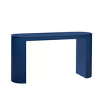 Consolle stretta con gambe curve e piano spesso