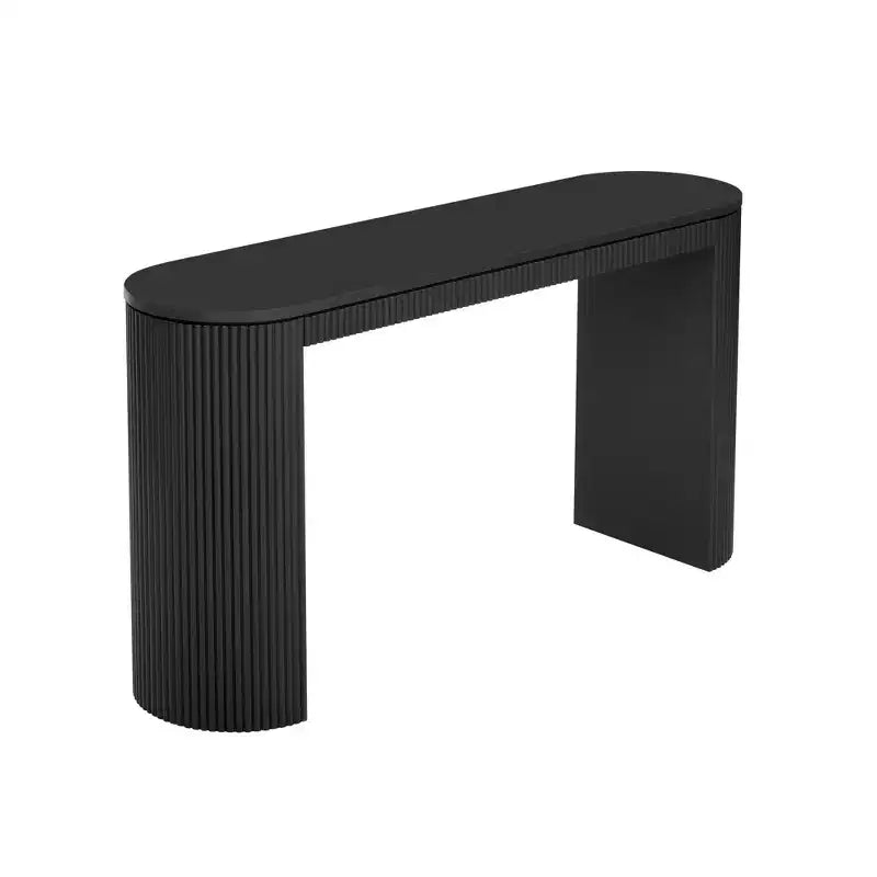 Consolle stretta con gambe curve e piano spesso