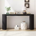Consolle stretta con gambe curve e piano spesso