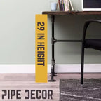 Scrivania in stile industriale con struttura in tubi d'acciaio, 114 cm
