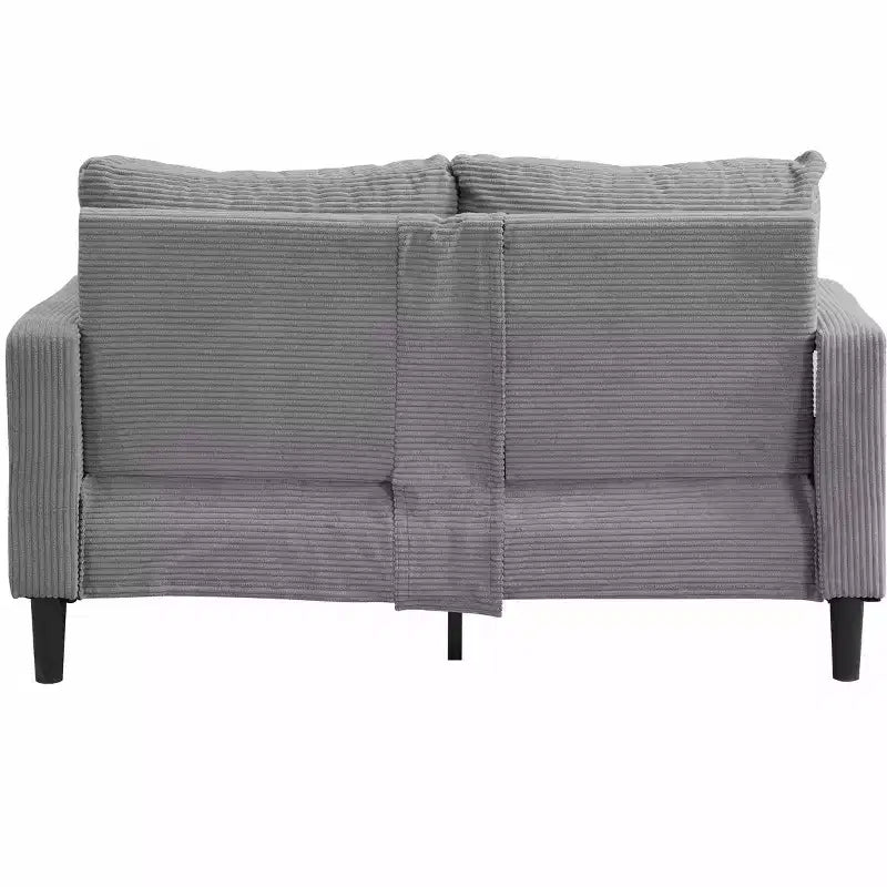 Divanetto Moderno Imbottito con Struttura in Legno per Piccoli Spazi, Grigio Chiaro