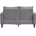 Divanetto Moderno Imbottito con Struttura in Legno per Piccoli Spazi, Grigio Chiaro