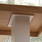 Tavolo da pranzo/ufficio in legno multi-scena Famapy: design a doppia colonna, superficie spaziosa, perfetto per ufficio e sala da pranzo