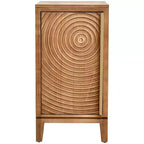 Tavolino d'appoggio Geometric Ripple con vano contenitore, 42 x 36 x 79 cm, finitura naturale