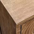 Tavolino d'appoggio Geometric Ripple con vano contenitore, 42 x 36 x 79 cm, finitura naturale
