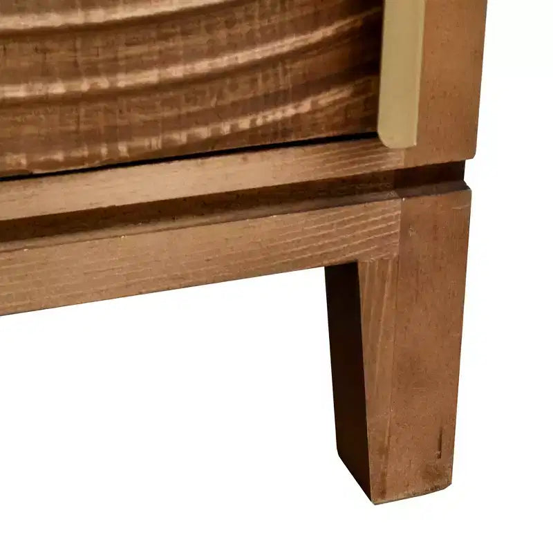 Tavolino d'appoggio Geometric Ripple con vano contenitore, 42 x 36 x 79 cm, finitura naturale