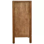 Tavolino d'appoggio Geometric Ripple con vano contenitore, 42 x 36 x 79 cm, finitura naturale