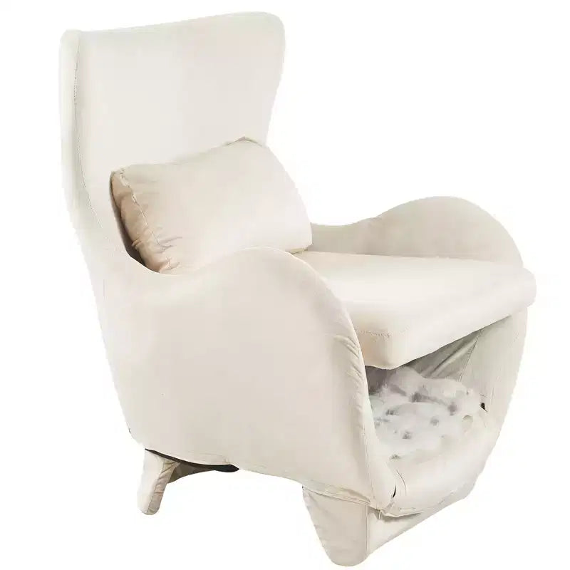 Poltrona Lounge 2-in-1 in Velluto con Spazio Integrato per Animali Domestici, Divano Singolo Imbottito per Soggiorno o Ufficio