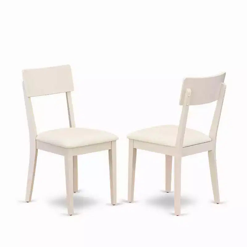 Set da pranzo rotondo con ribalte a 5 pezzi, bianco lino, per 4 persone