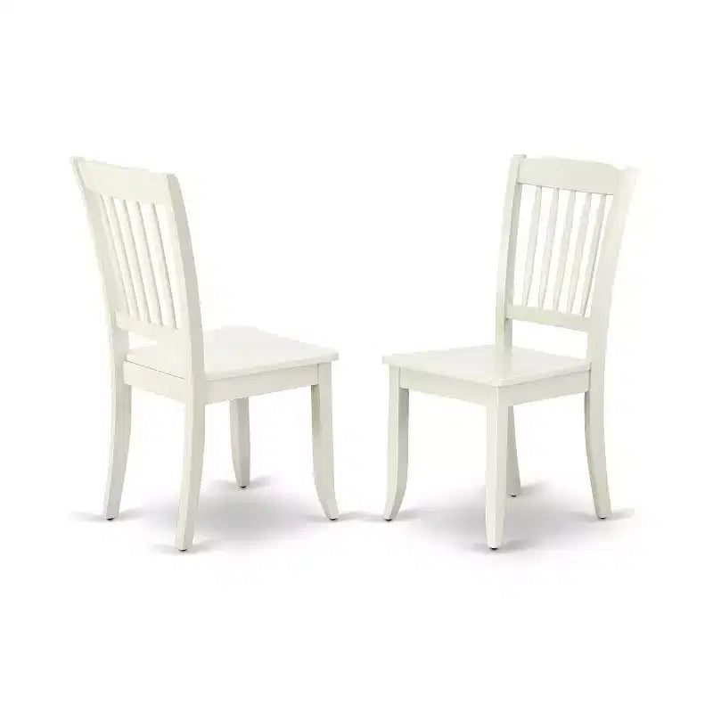 Set da pranzo rotondo da 3 pezzi, bianco lino, 2 posti a sedere