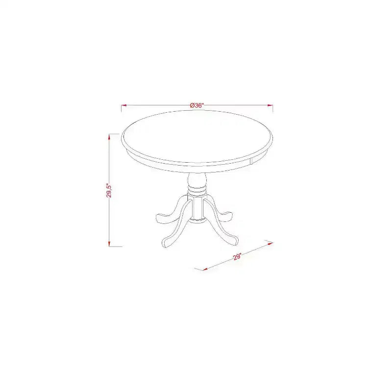 Set da pranzo rotondo da 3 pezzi, bianco lino, 2 posti a sedere