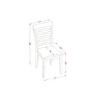 Set da pranzo rettangolare rustico da 5 pezzi, 4 posti a sedere