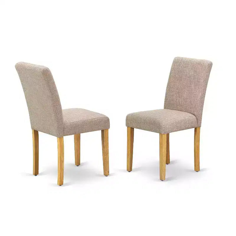 Set da pranzo rettangolare 3 pezzi in rovere naturale, 2 posti