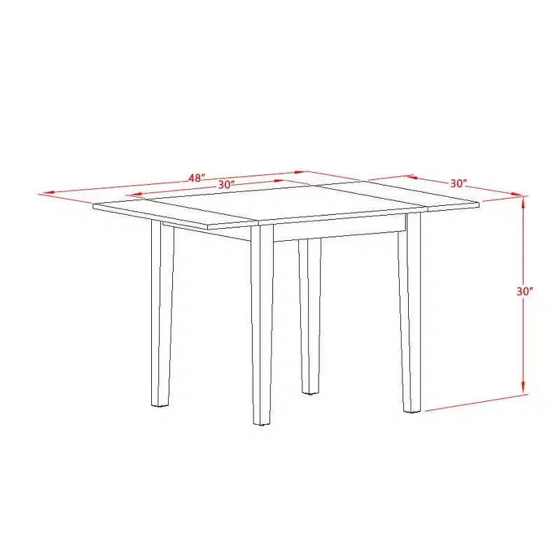 Set da Pranzo di 5 Pezzi in Lino Bianco con 4 Sedie, Posti a Sedere per 4 Persone
