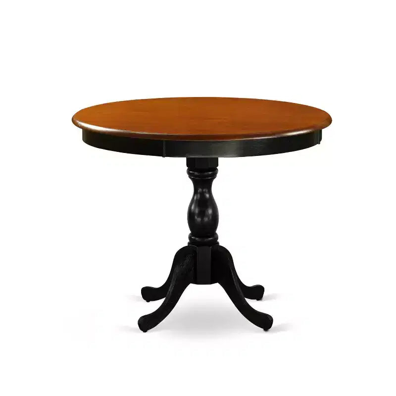 Set da pranzo di 5 pezzi nero e ciliegio con 4 sedie Parson