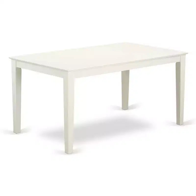 Set da pranzo rettangolare in 5 pezzi lino bianco con 2 panche e 2 sedie