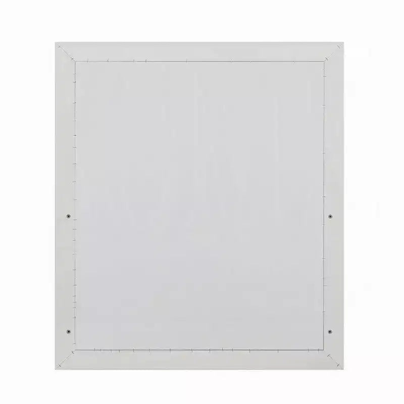 Specchio da parete rettangolare con cornice in legno rosa lucido, 34x39 pollici