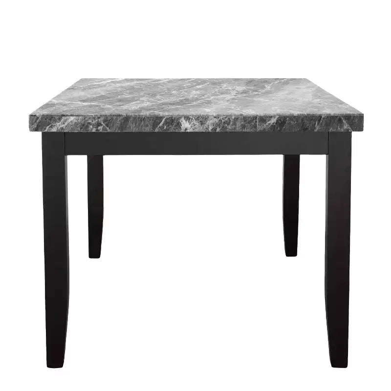 Tavolo da pranzo con ripiano in marmo grigio, 6 posti, 162 cm