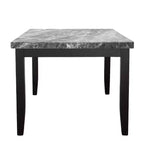 Tavolo da pranzo con ripiano in marmo grigio, 6 posti, 162 cm