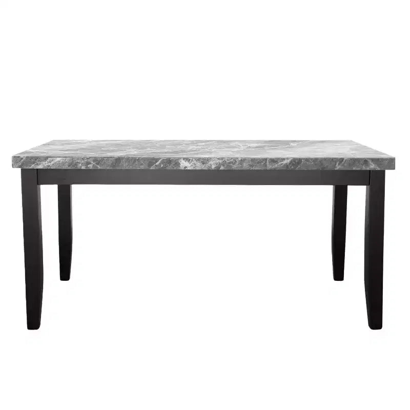 Tavolo da pranzo con ripiano in marmo grigio, 6 posti, 162 cm