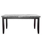Tavolo da pranzo con ripiano in marmo grigio, 6 posti, 162 cm