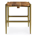 Panca WyndenHall Fleetwood Mid-Century in legno massello di acacia, 46", colore naturale