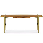 Panca WyndenHall Fleetwood Mid-Century in legno massello di acacia, 46", colore naturale