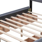 Letto a piattaforma Queen Size imbottito con testiera classica e 4 cassetti-ModernLuxe