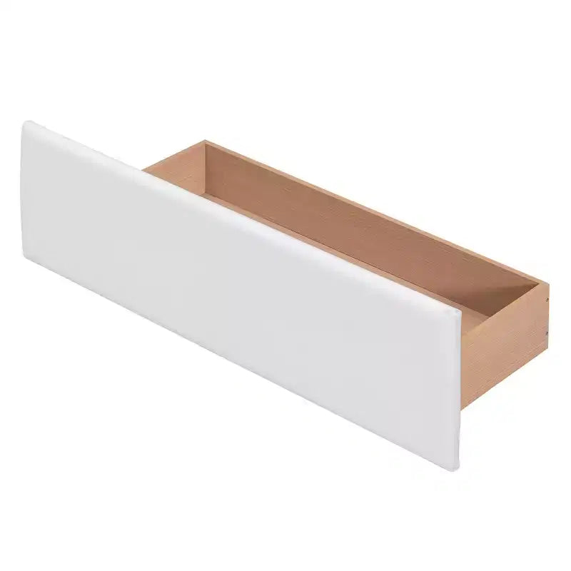Letto a piattaforma Queen Size imbottito con testiera classica e 4 cassetti-ModernLuxe