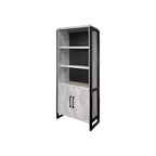 78 Libreria Mason in laminato di legno moderno con ante - Martin Furniture