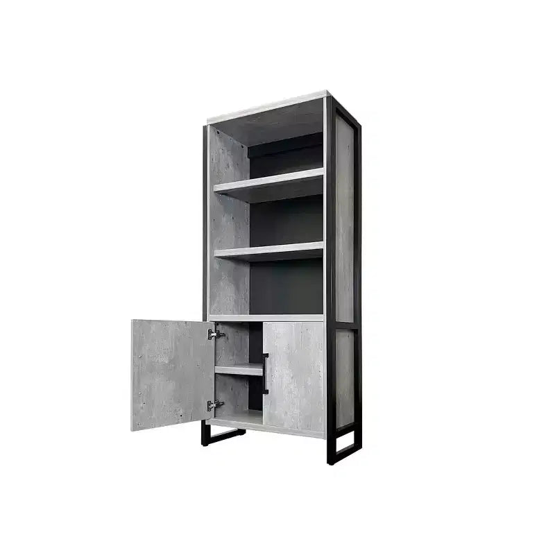 78 Libreria Mason in laminato di legno moderno con ante - Martin Furniture