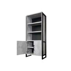 78 Libreria Mason in laminato di legno moderno con ante - Martin Furniture
