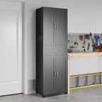Armadio contenitore con anta a telaio e cassetto, alto 191 cm