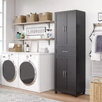 Armadio contenitore con anta a telaio e cassetto, alto 191 cm