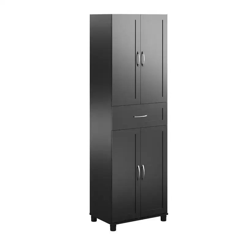 Armadio contenitore con anta a telaio e cassetto, alto 191 cm